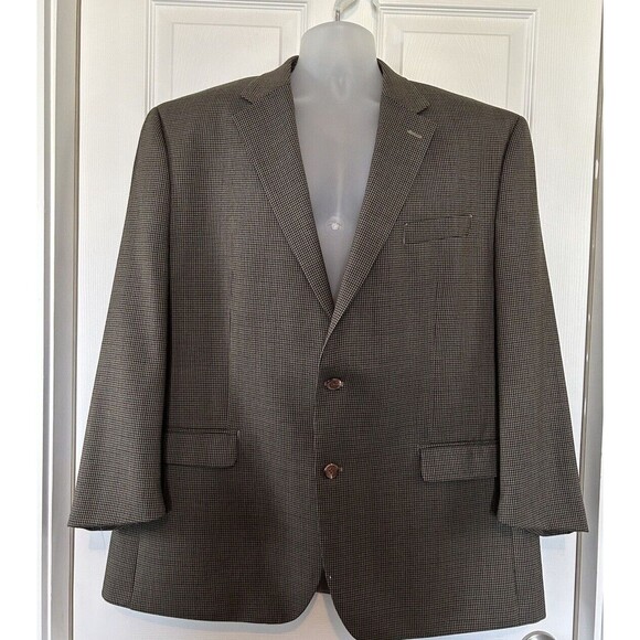 Lauren Ralph LaurenHoundstooth Tweed Blazer Jacket Sport Coat Brown Green